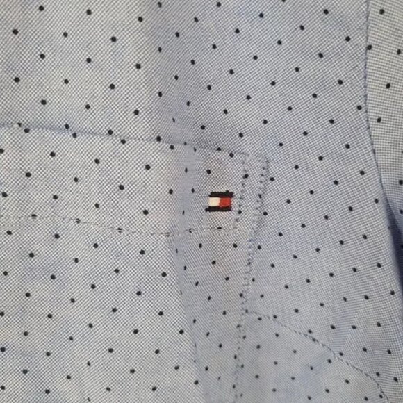 Tommy Hilfiger | Blue Polka Dot Button Down shirt - Picture 14 of 16